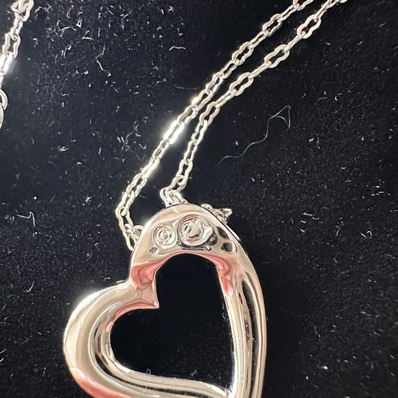 Swarovski Silver Heart Pendant Necklace - Picture 2 of 3